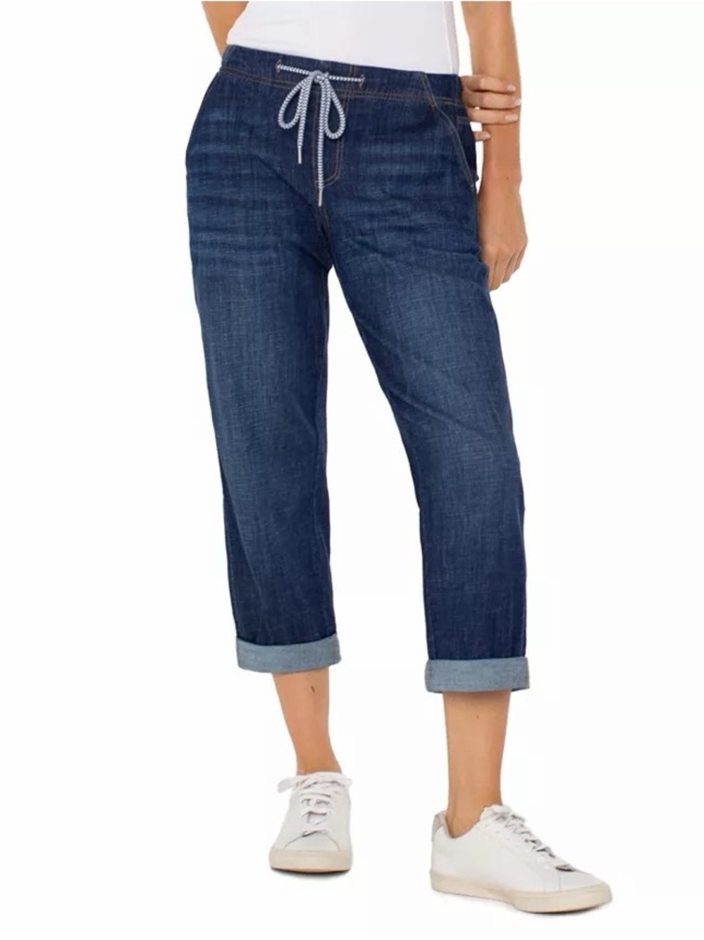 Liverpool Los Angeles San Gabriel Denim Jogger Jean Size 4/27 Drawstring Stretch